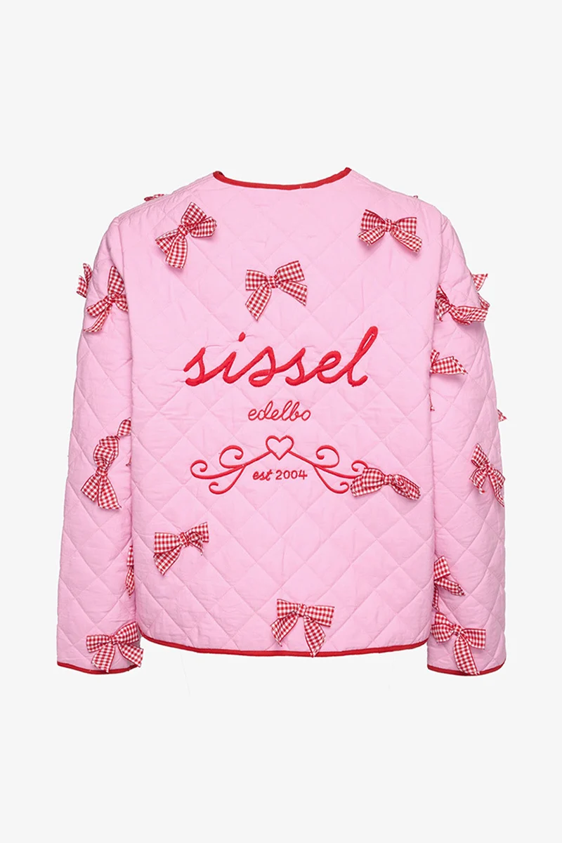 Casual Daily Solid Color Pocket Bow Decor O Neck Outerwear-CALLISTARI