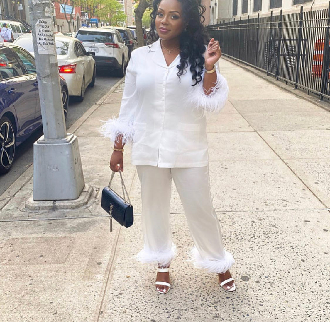 White Feather Diva Party Pajama-CALLISTARI