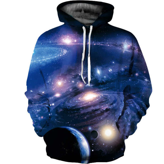 Deep Galaxy And Planet Printed 3D Hoodie-CALLISTARI