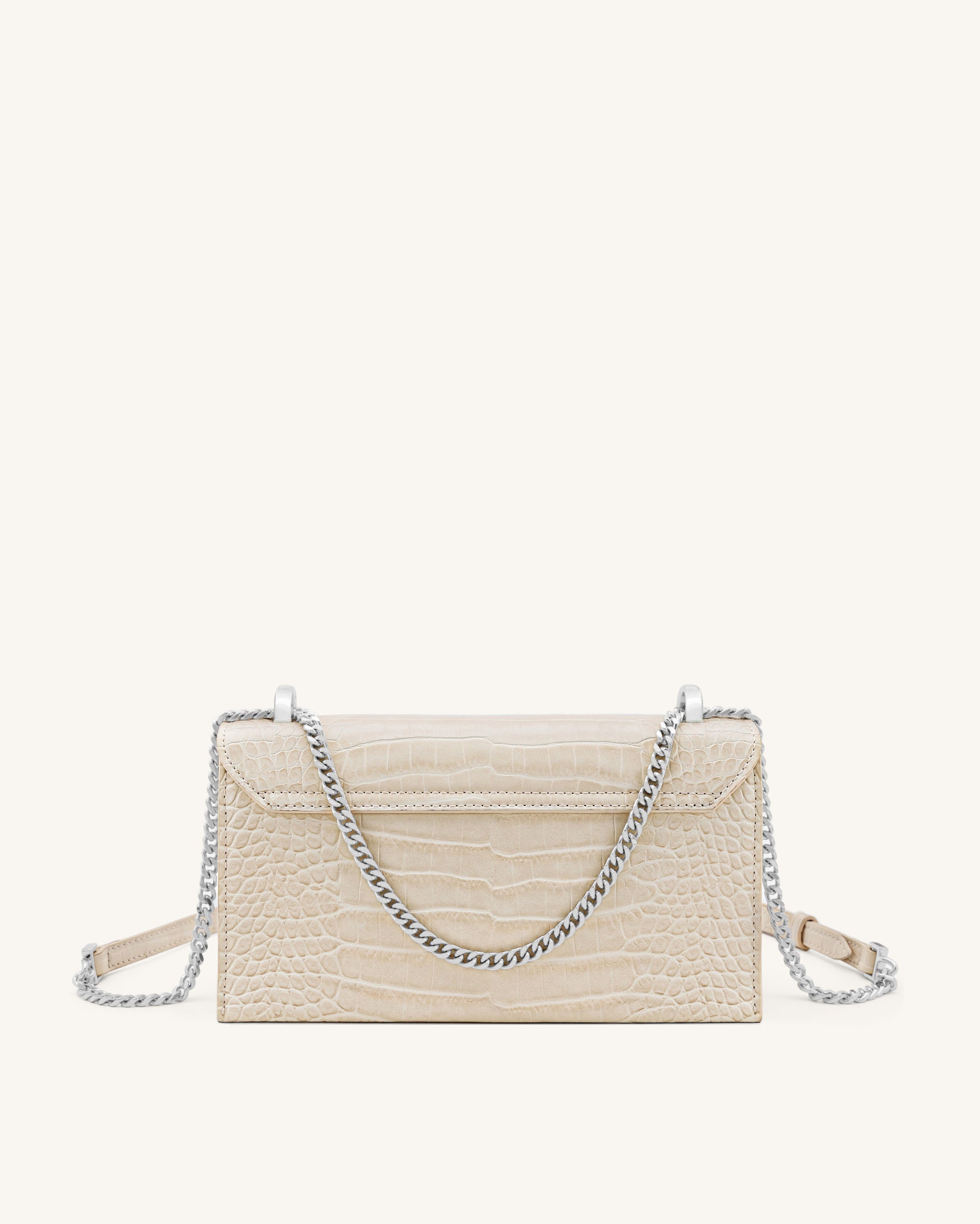 Jade Chain Bag -  Ivory Croc-Mesadic
