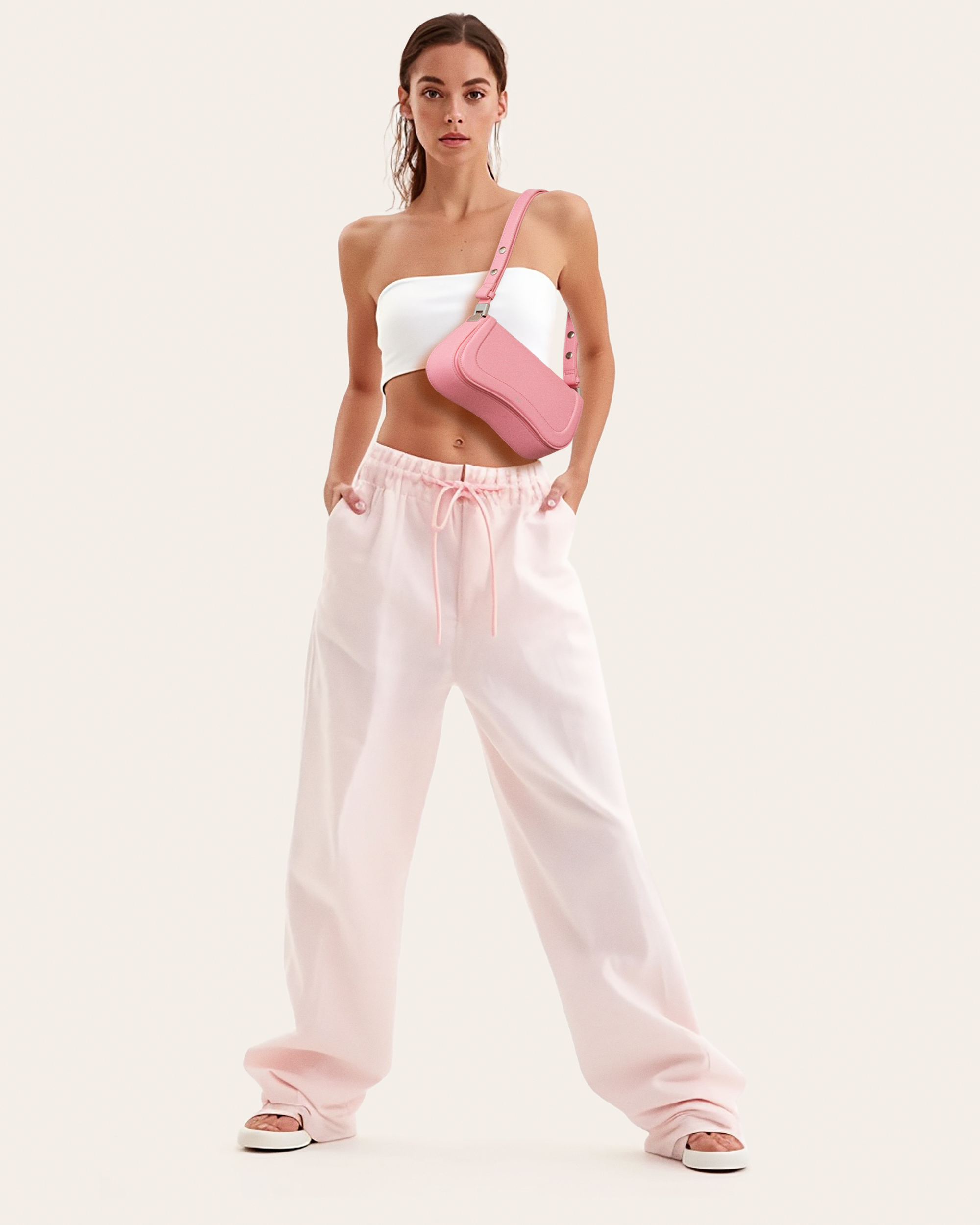 Joy Shoulder Bag - Pink-Mesadic