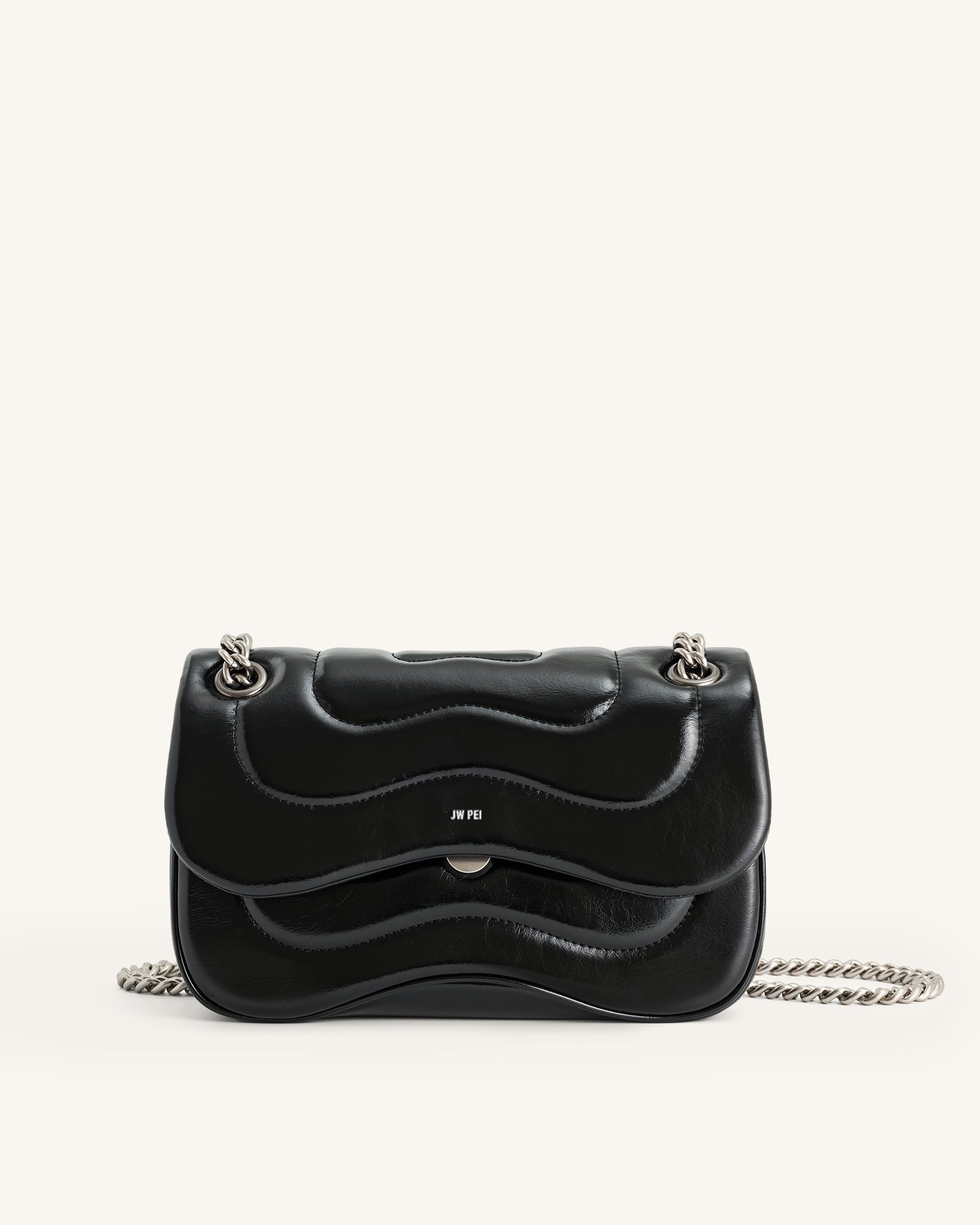 Tina Quilted Chain Crossbody - Black-Mesadic
