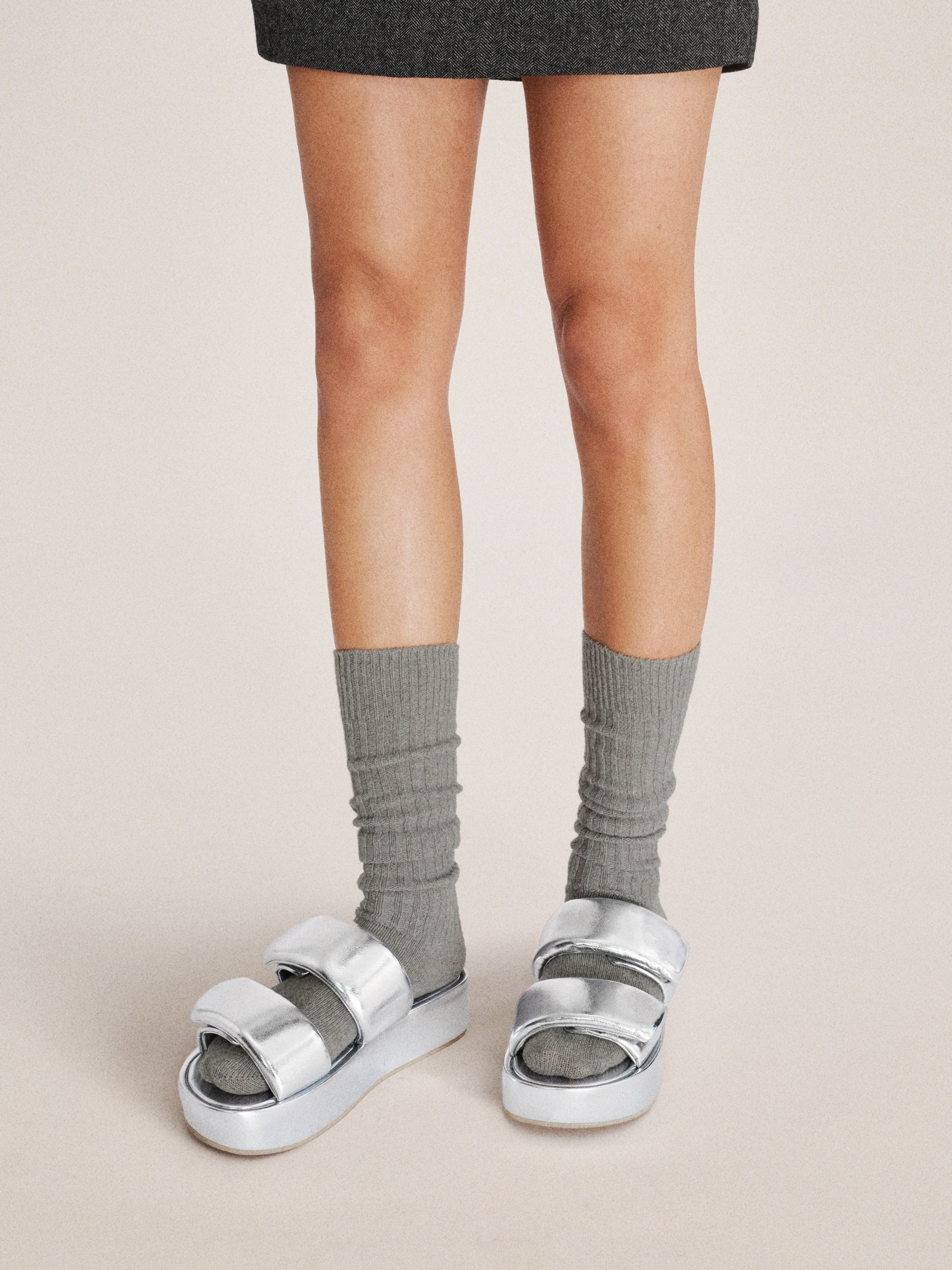 Lexi Metallic Sandal - Silver-Mesadic