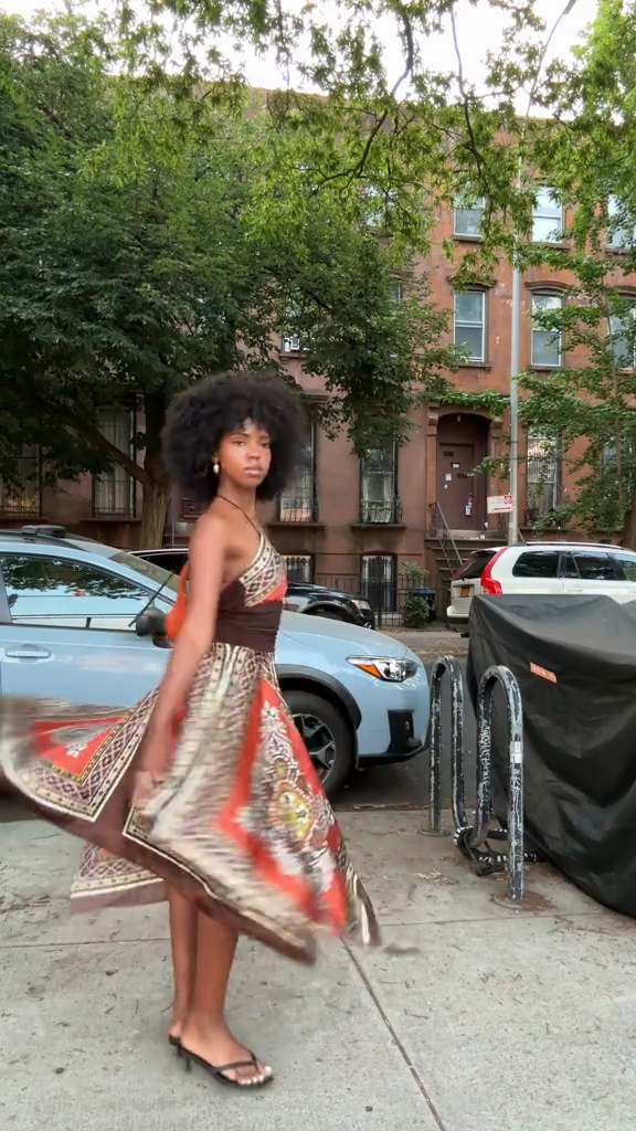 Printed Halter - Neck Maxi Dress-ROVOLE