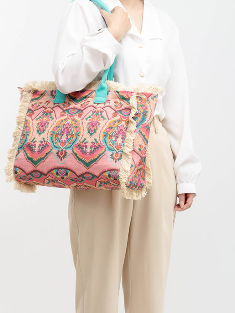 Vintage Printed Canvas Bag-CALLISTARI