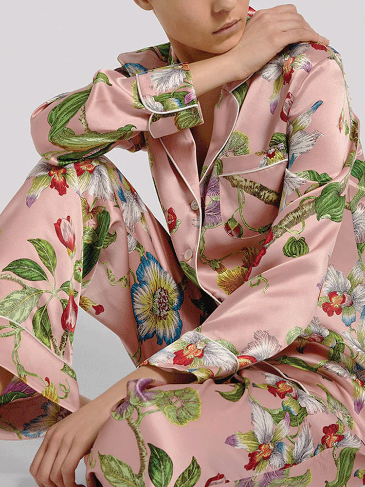 Secret Garden Print Pajama Set-Mesadic