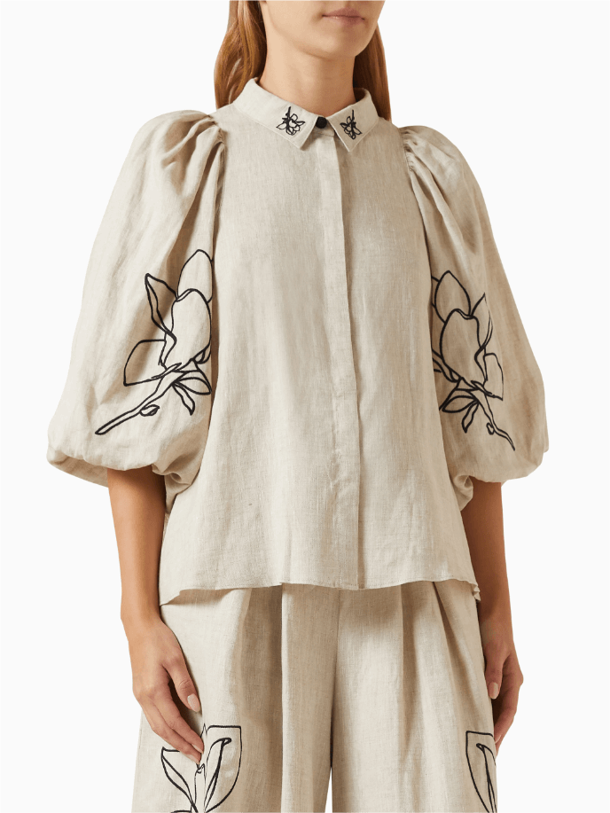 Casual Linen Floral Suit-Mesadic