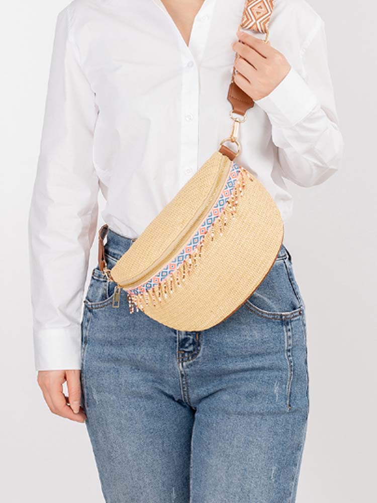 Grass Woven Chest Bag-CALLISTARI