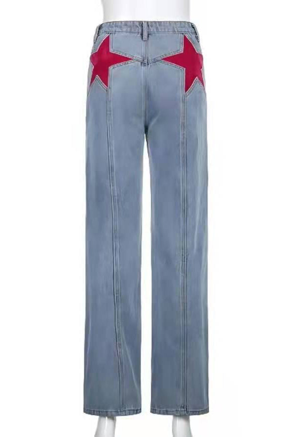Retro Mid-Waist Flared Jeans-ROVOLE