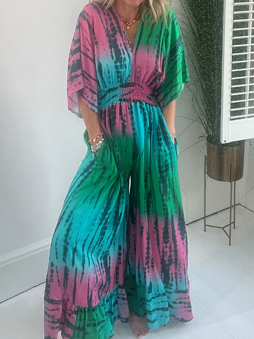 Tie Dye Rainbow Jumpsuit-CALLISTARI