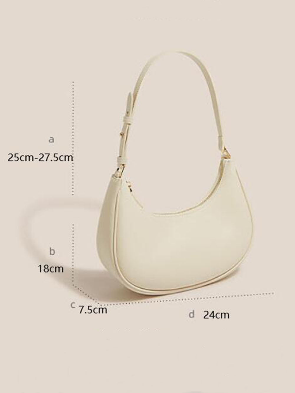 Simple Underarm One-Shoulder Cross-Body Half-Moon Bags-CALLISTARI