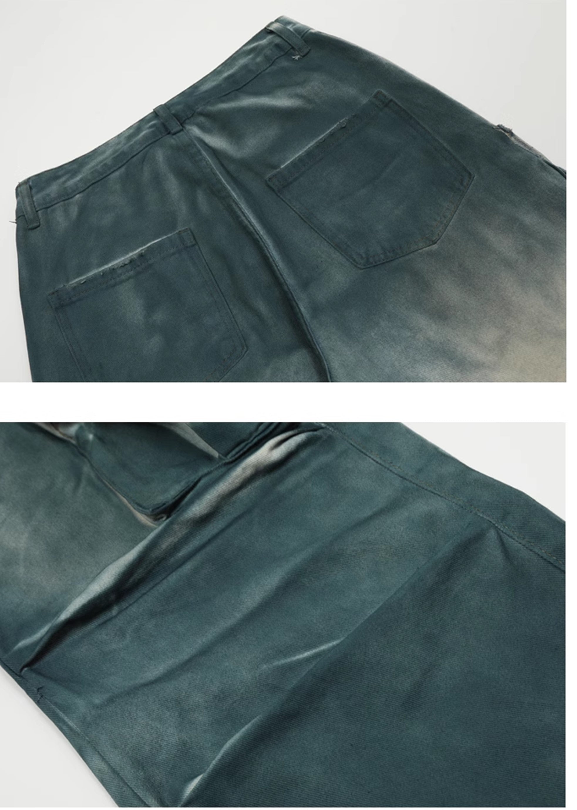 【MAXDSTR】Glossy gimmick fabric glossy design cargo denim pants  MD0162-CALLISTARI