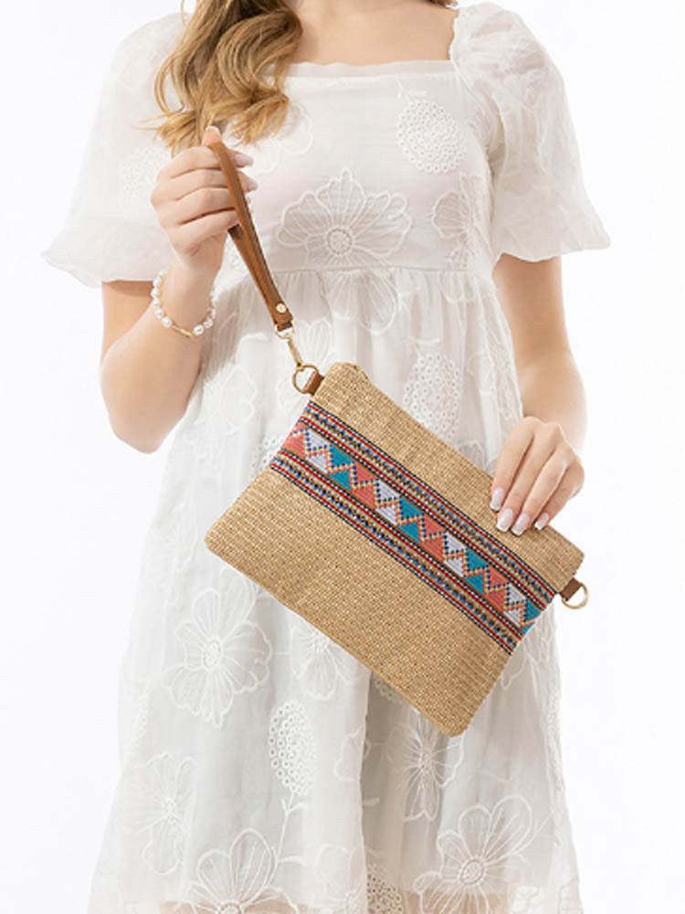 Grass Woven Clutch-CALLISTARI