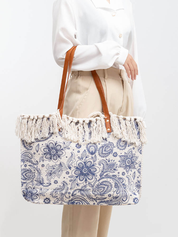 Canvas Printed Shoulder Bag-CALLISTARI