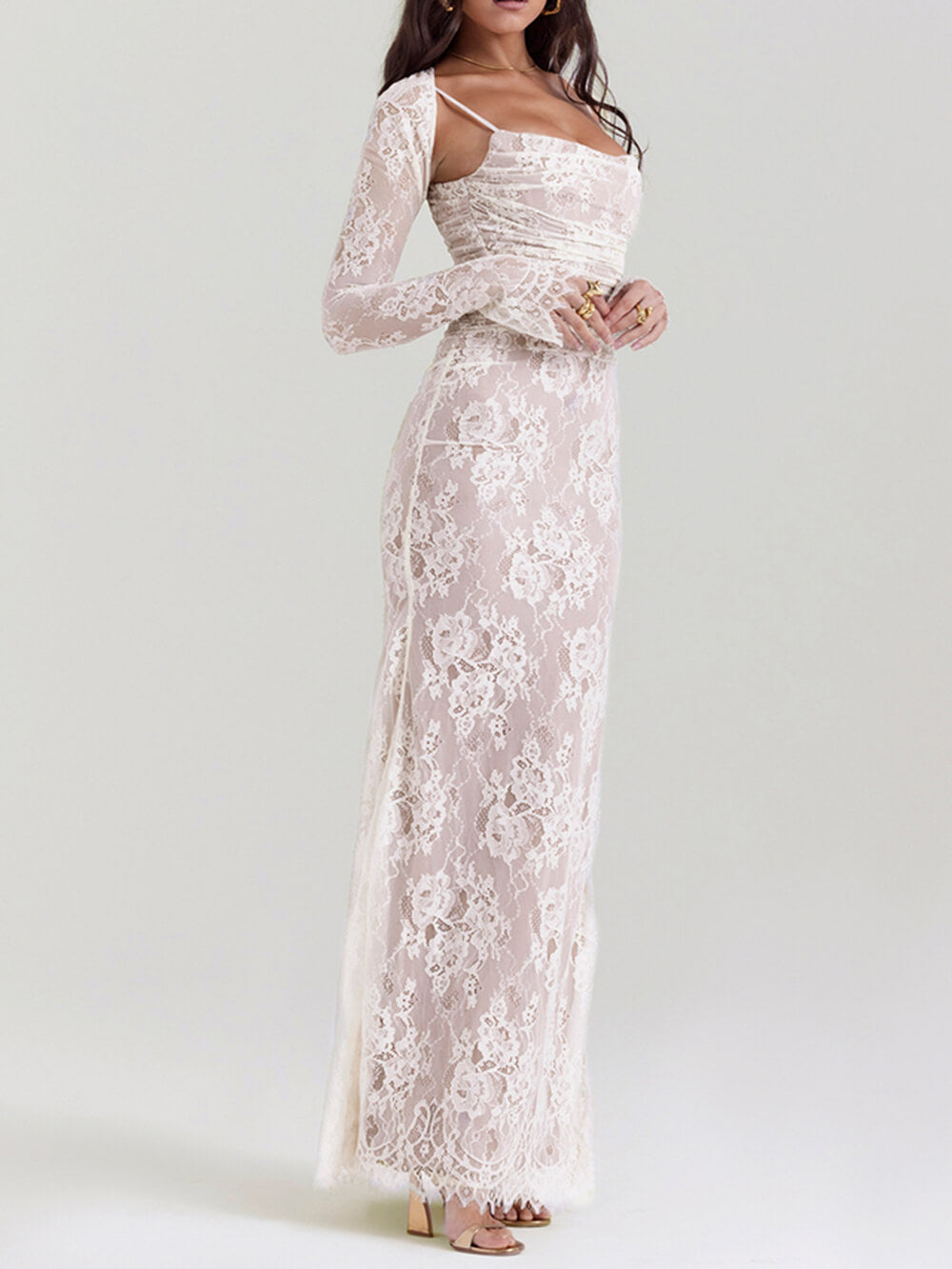 Vintage Lace Maxi Dress-CALLISTARI