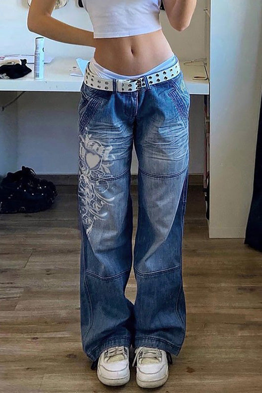 Street-Style Washed Jeans-ROVOLE