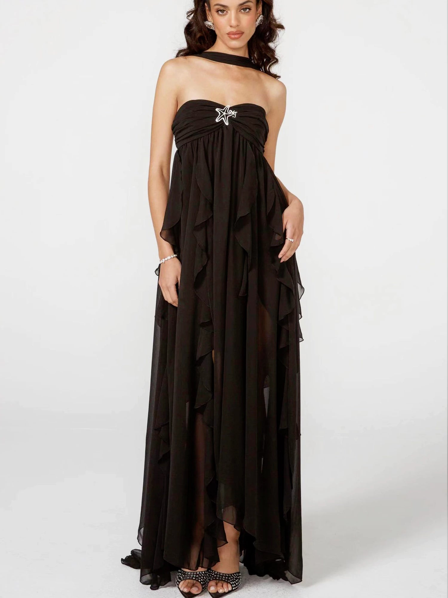 Twilight Cascade Asymmetrical Gown-CALLISTARI