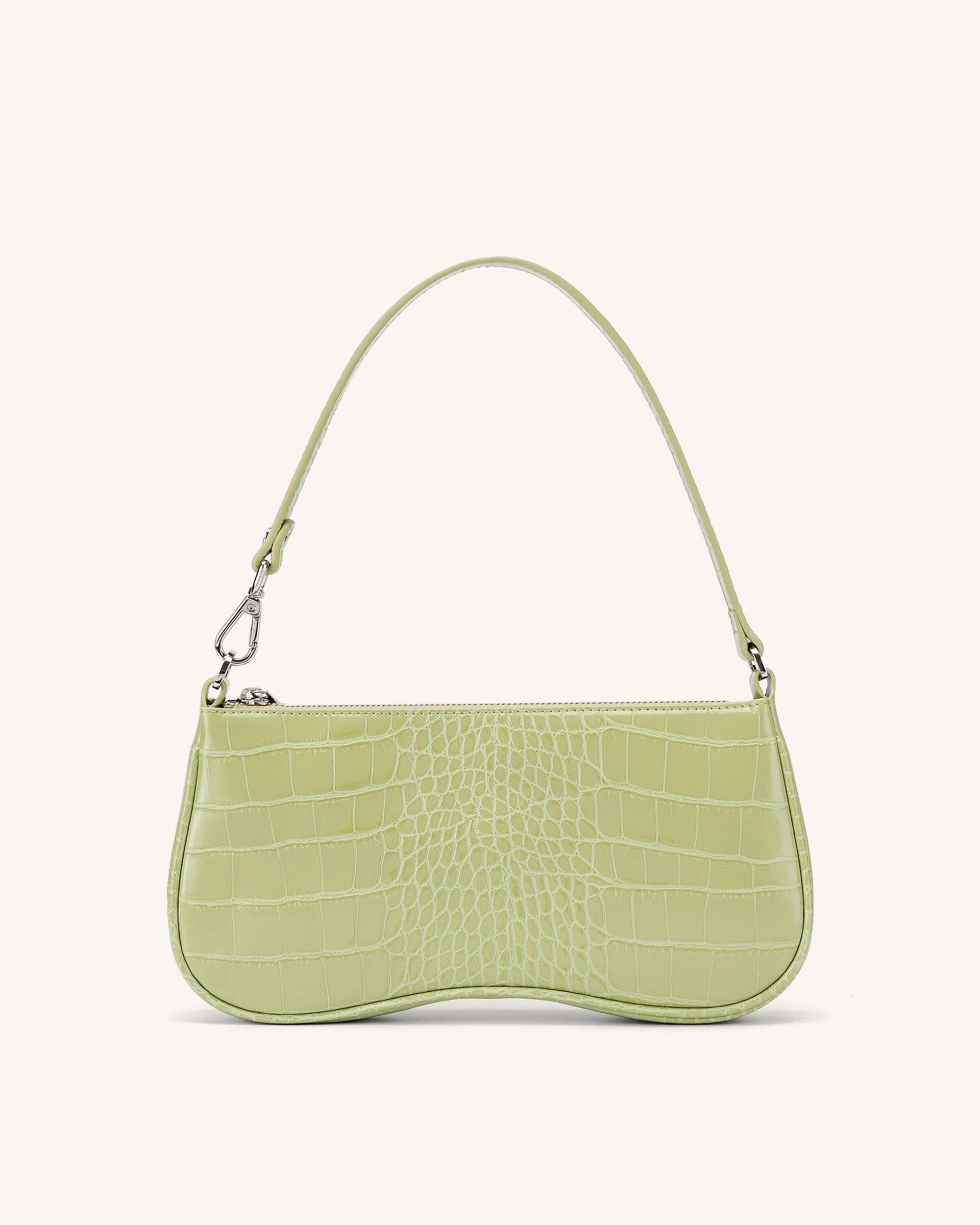 Eva Shoulder Handbag - Sage Green Croc-Mesadic