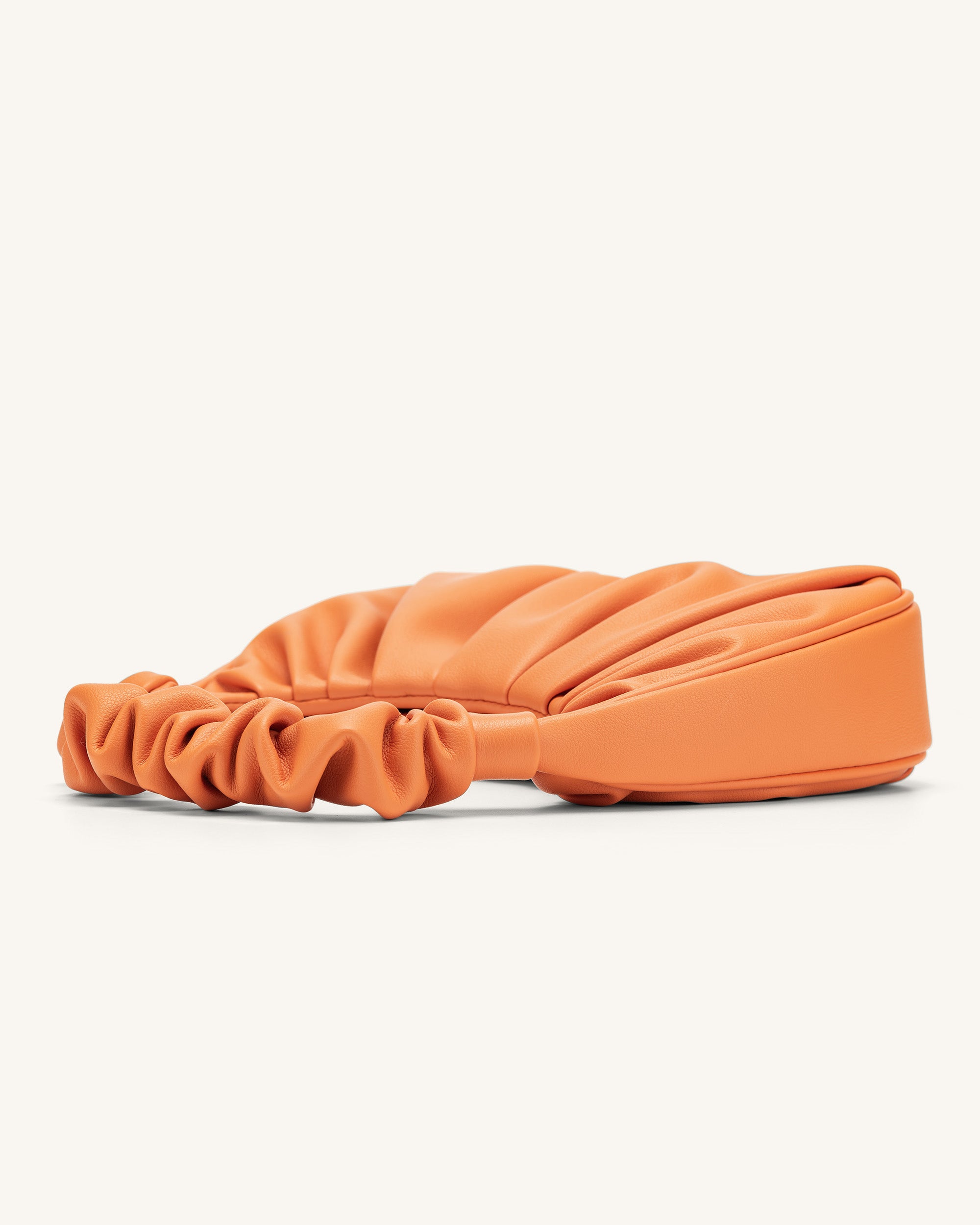 Gabbi Ruched Hobo Handbag - Orange-Mesadic