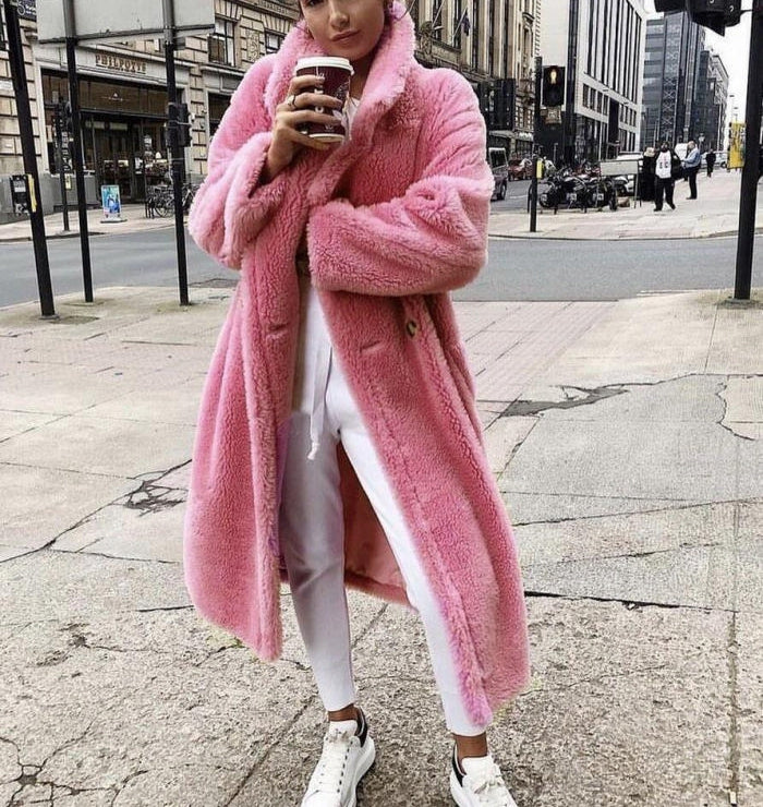 Winta Longline Teddy Coat-CALLISTARI