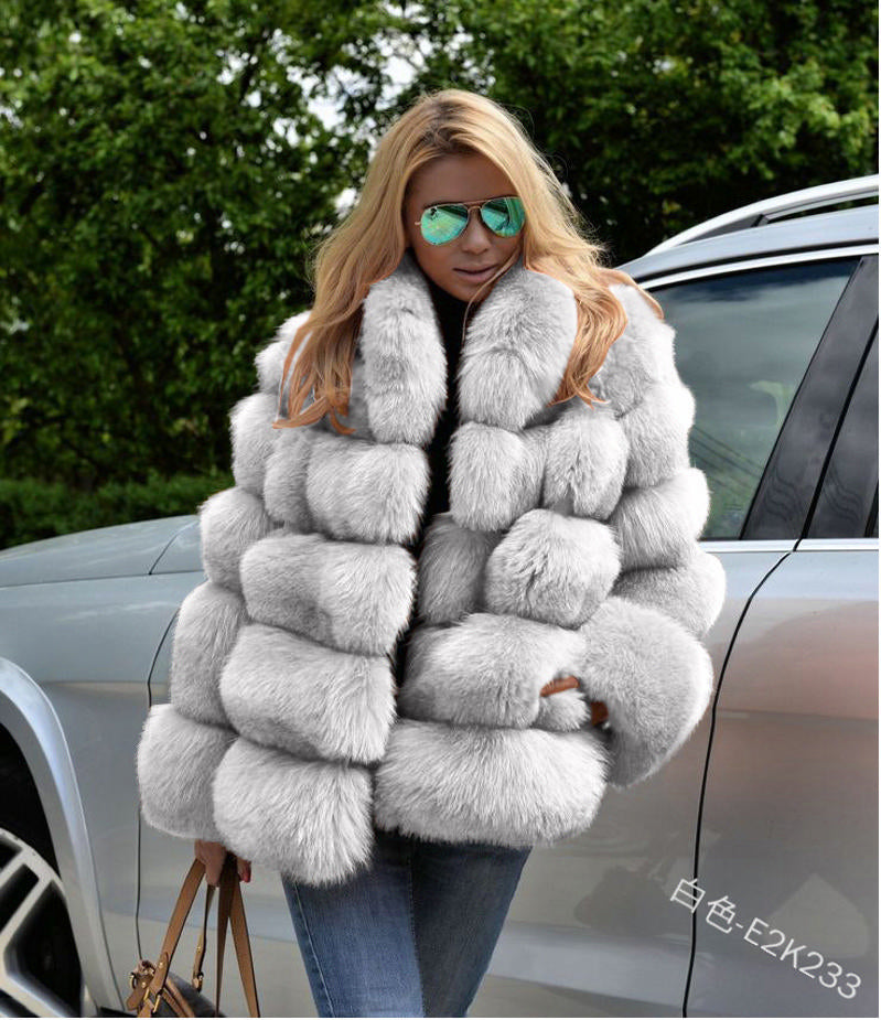 OM Bubble Faux Fur Coat-CALLISTARI