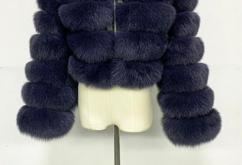 Hooded Faux Fur Bubble Coat-CALLISTARI