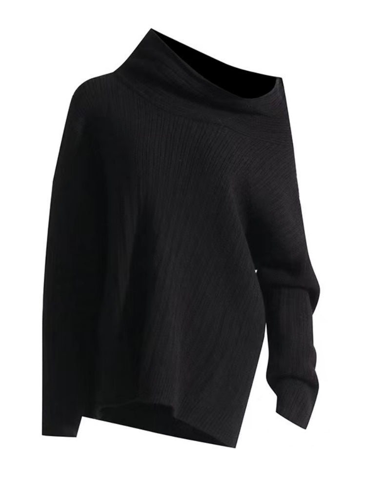 Oversized High Roll Knit Pullover-CALLISTARI