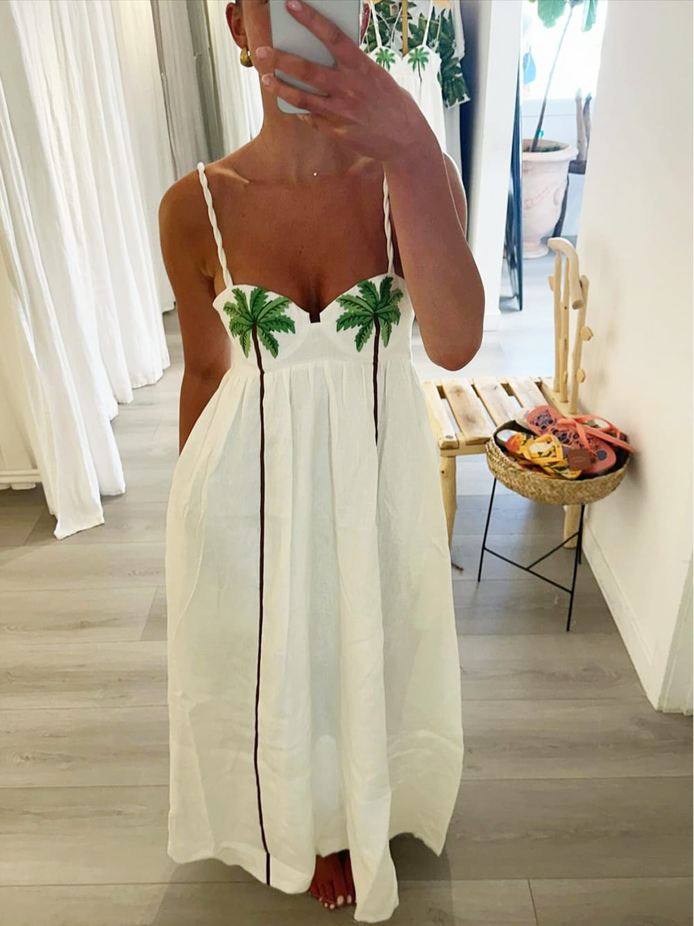 Palm Oasis Slip Dress-CALLISTARI