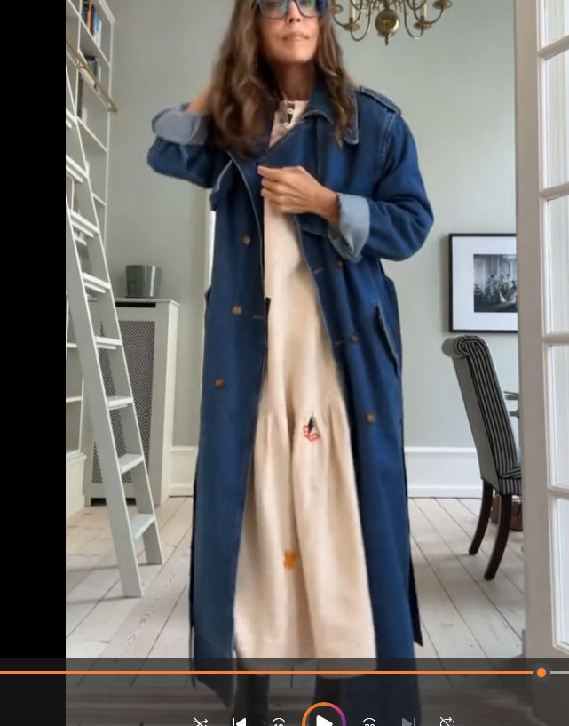 Light linen dress with and denim jacket-CALLISTARI