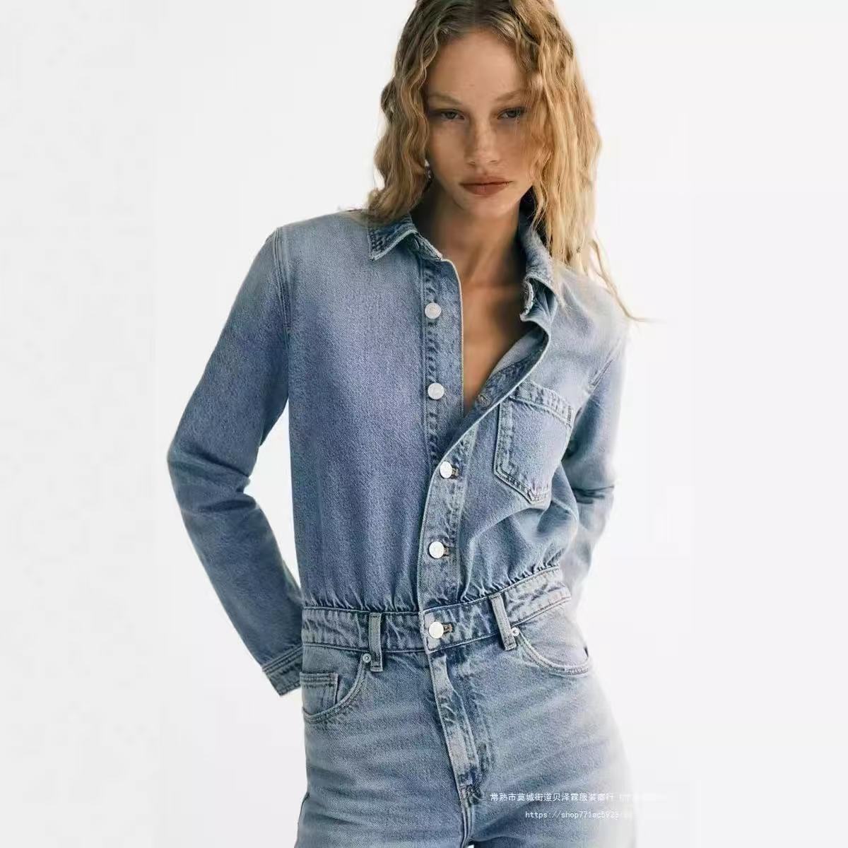 Light Blue Denim Set-Mesadic