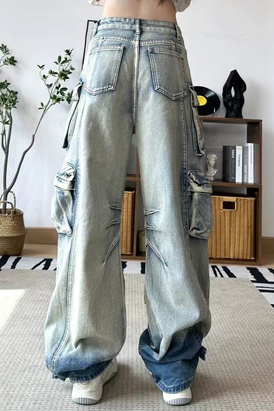 Gradient Cargo Paratrooper Jeans-ROVOLE