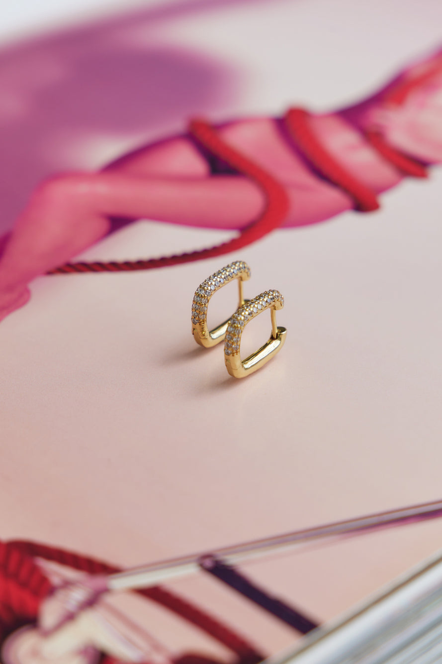 18K Gold Plated Special Talisman Earrings Gold-CALLISTARI