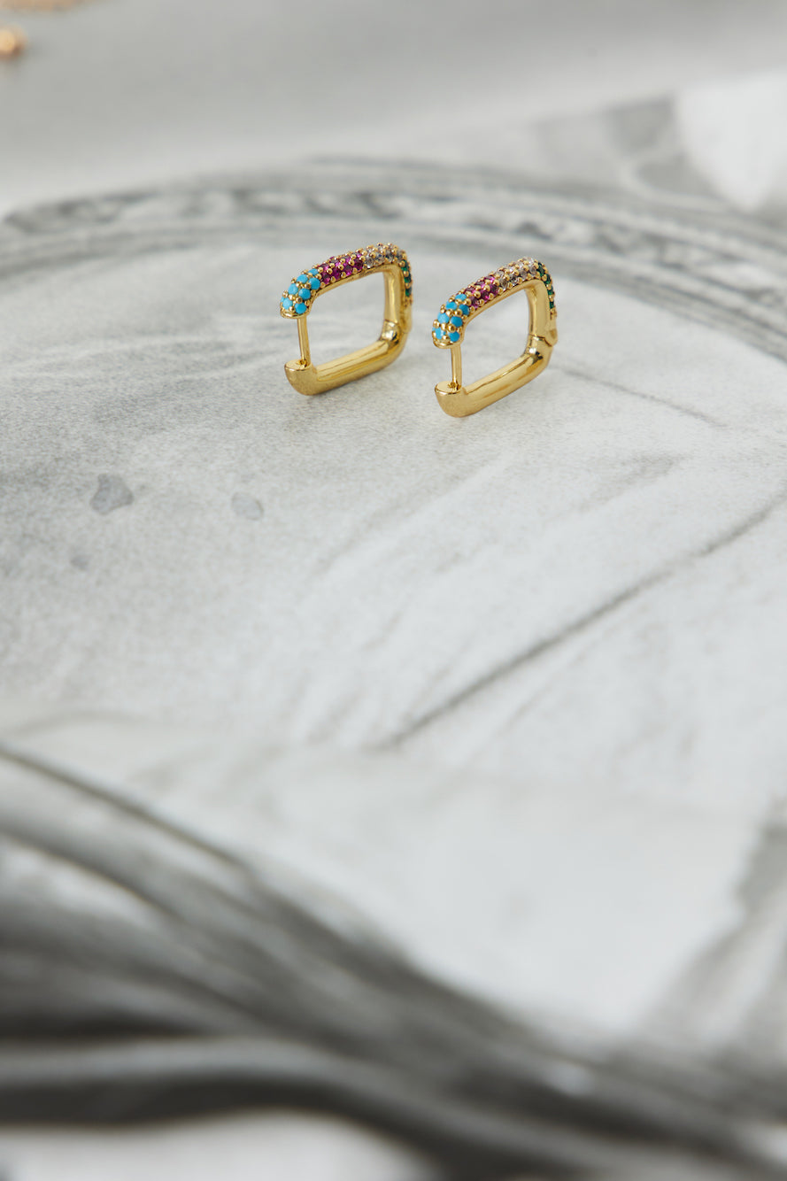 18K Gold Plated Special Talisman Earrings Multi-CALLISTARI