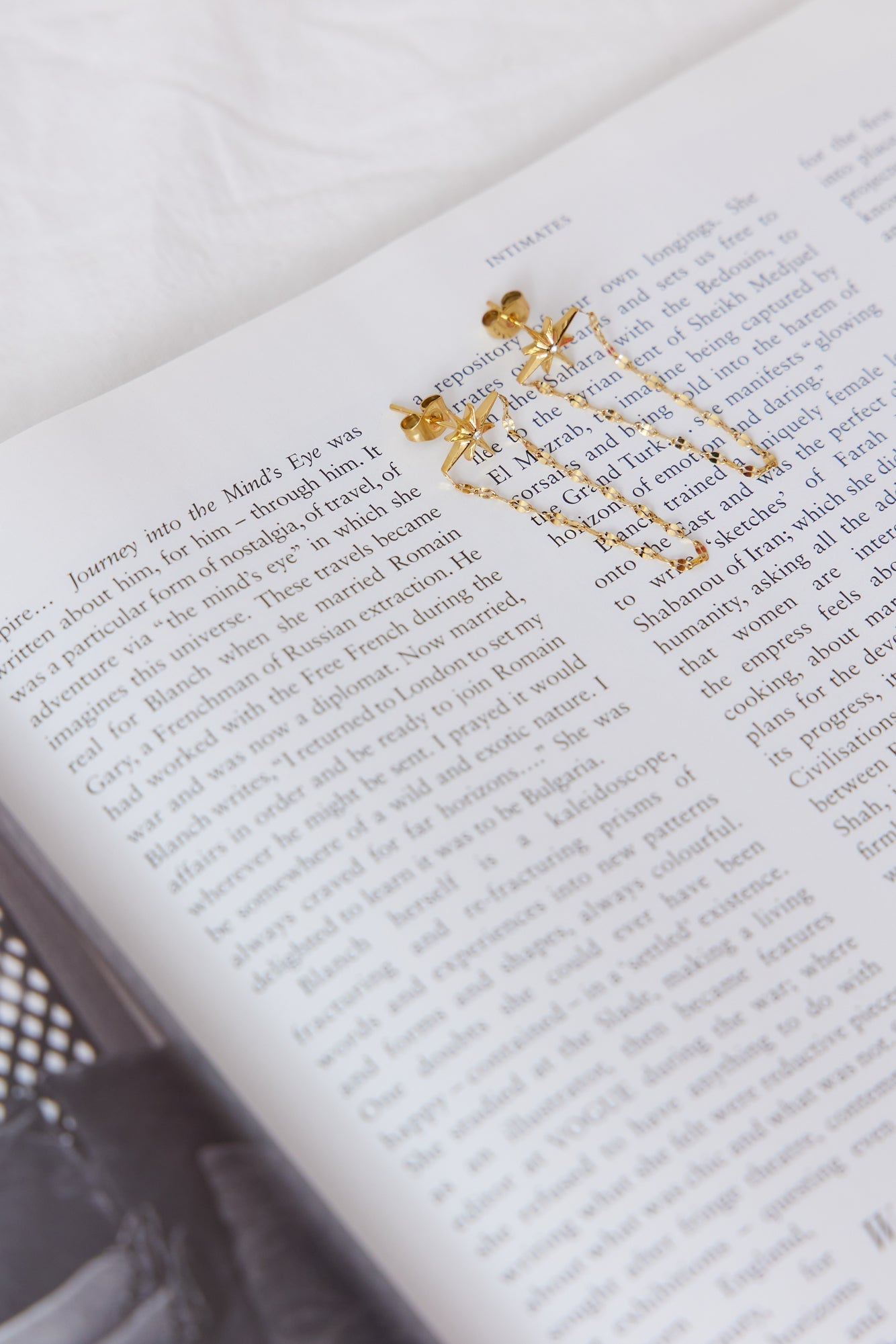 18K Gold Plated Star Material Earrings-CALLISTARI