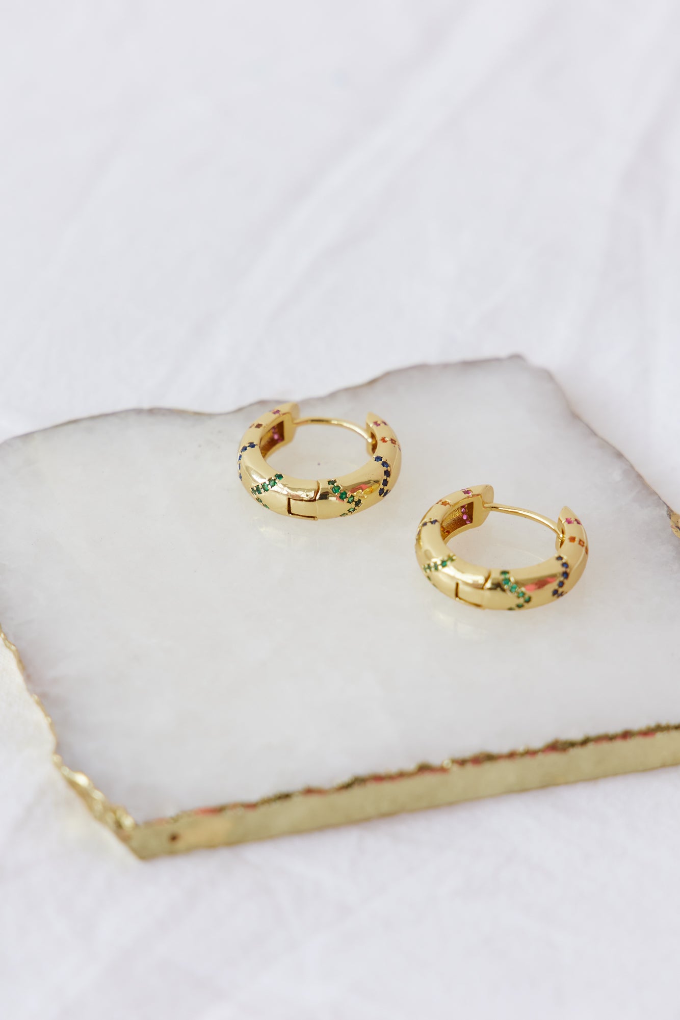 18K Gold Plated Auric Body Earrings-CALLISTARI