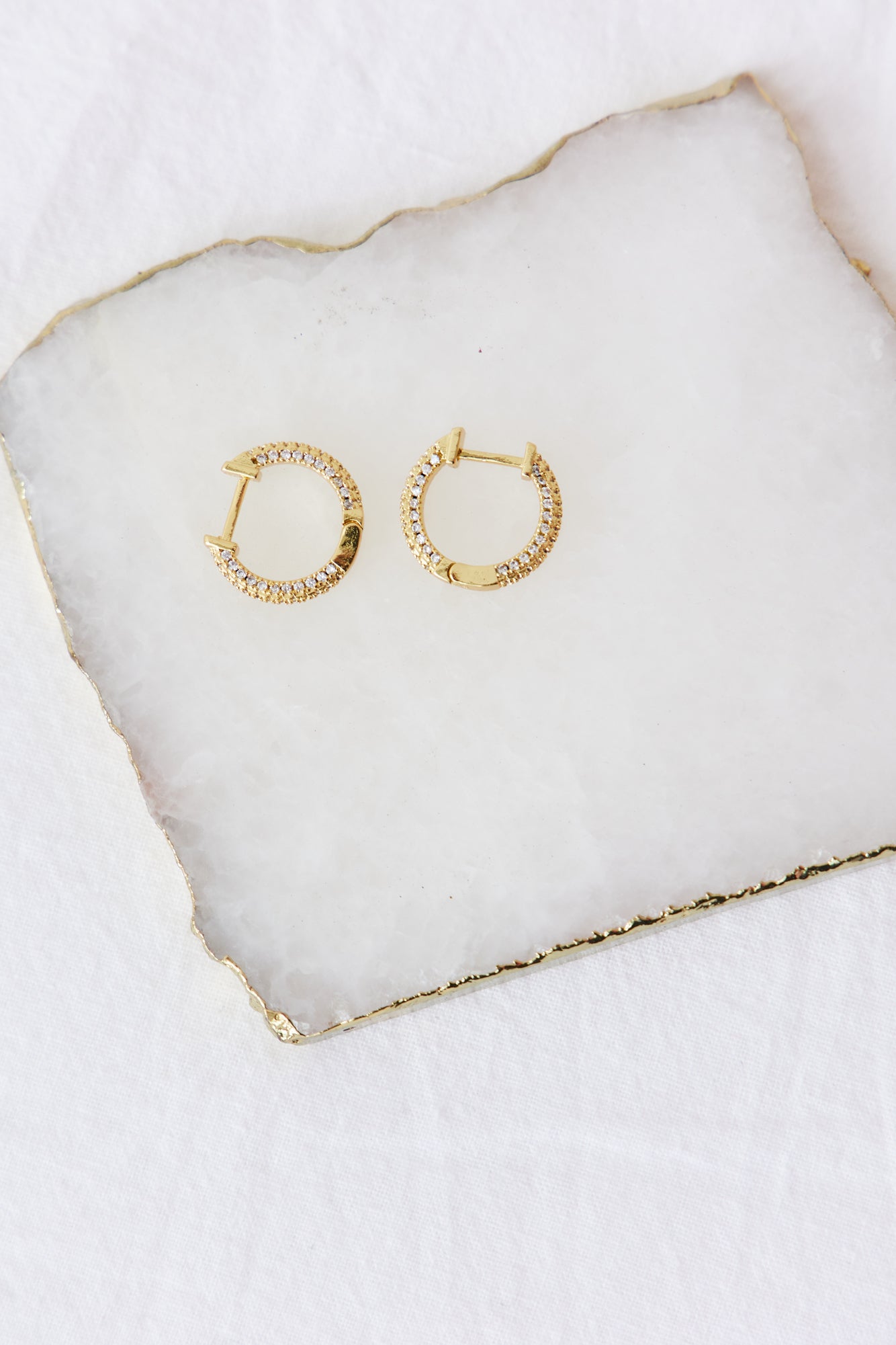 18K Gold Plated Golden Madeleine Earrings-CALLISTARI