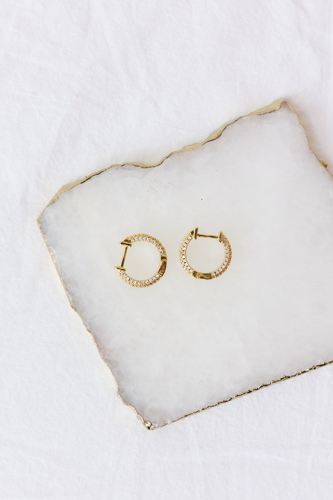 18K Gold Plated Golden Madeleine Earrings-CALLISTARI