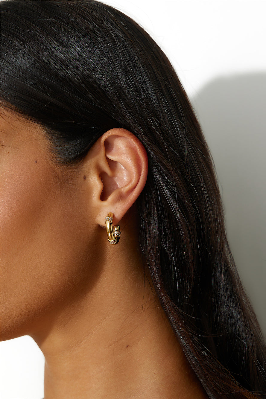18k Gold Plated Dainty Hoops Gold-CALLISTARI