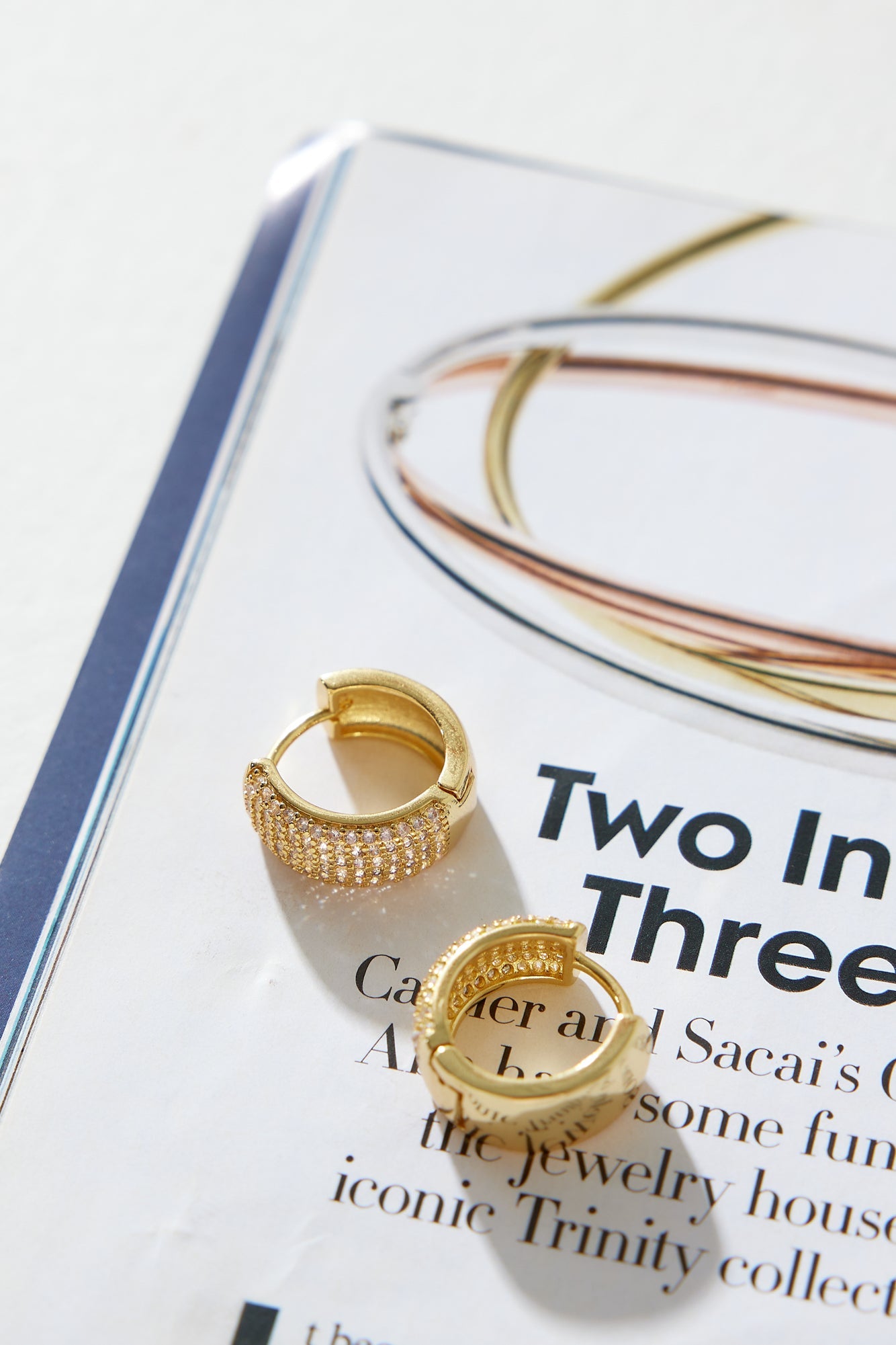 18k Gold Plated Statement Hoop Earrings Gold-CALLISTARI