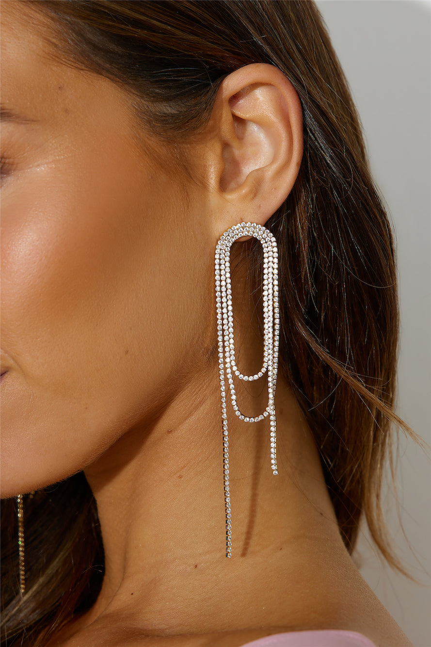 18k Gold Plated Fancy Time Earrings Gold-CALLISTARI