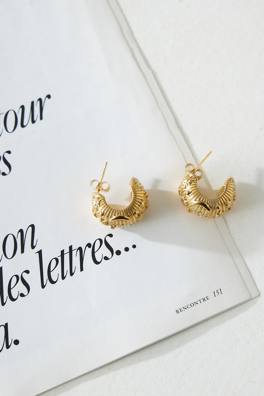 18k Gold Plated Designer Earrings Gold-CALLISTARI