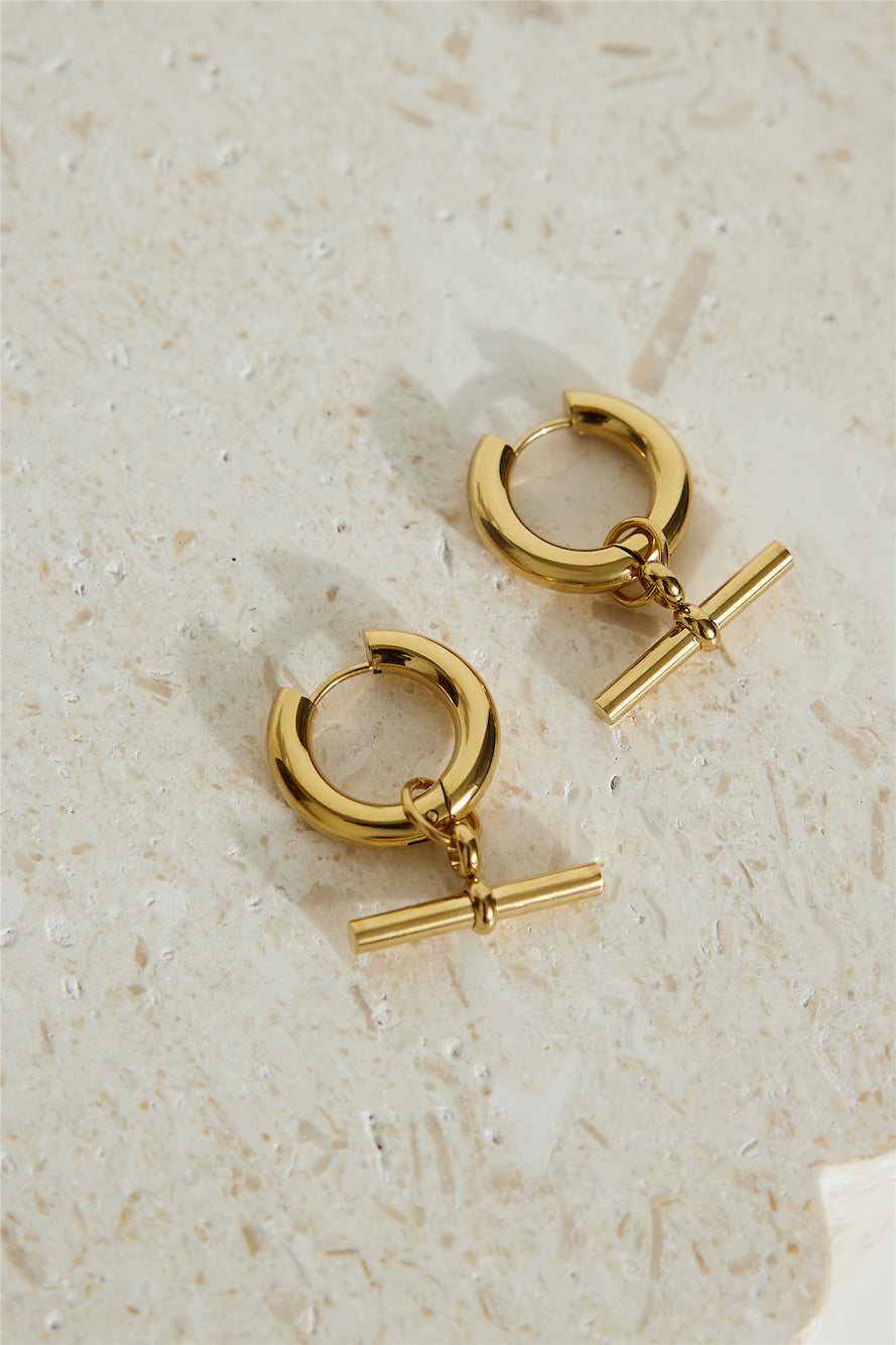18k Gold Plated Classic Earrings Gold-CALLISTARI