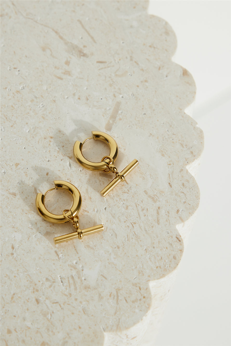 18k Gold Plated Classic Earrings Gold-CALLISTARI