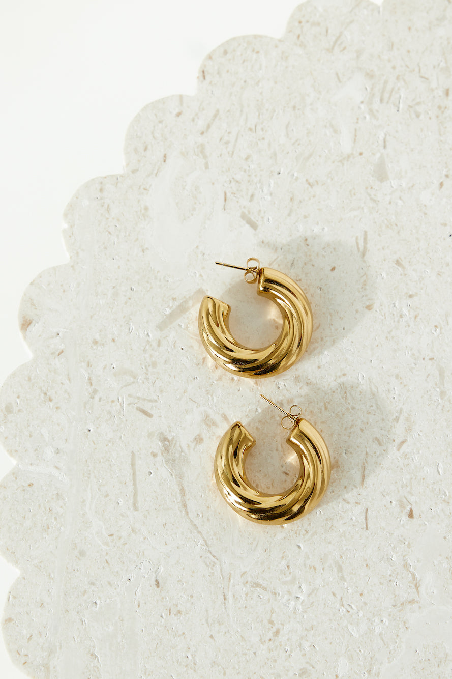 18k Gold Plated Your Style Hoop Earrings Gold-CALLISTARI