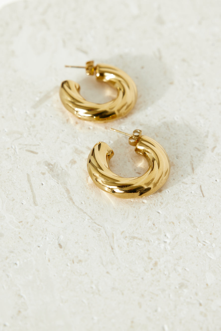 18k Gold Plated Your Style Hoop Earrings Gold-CALLISTARI