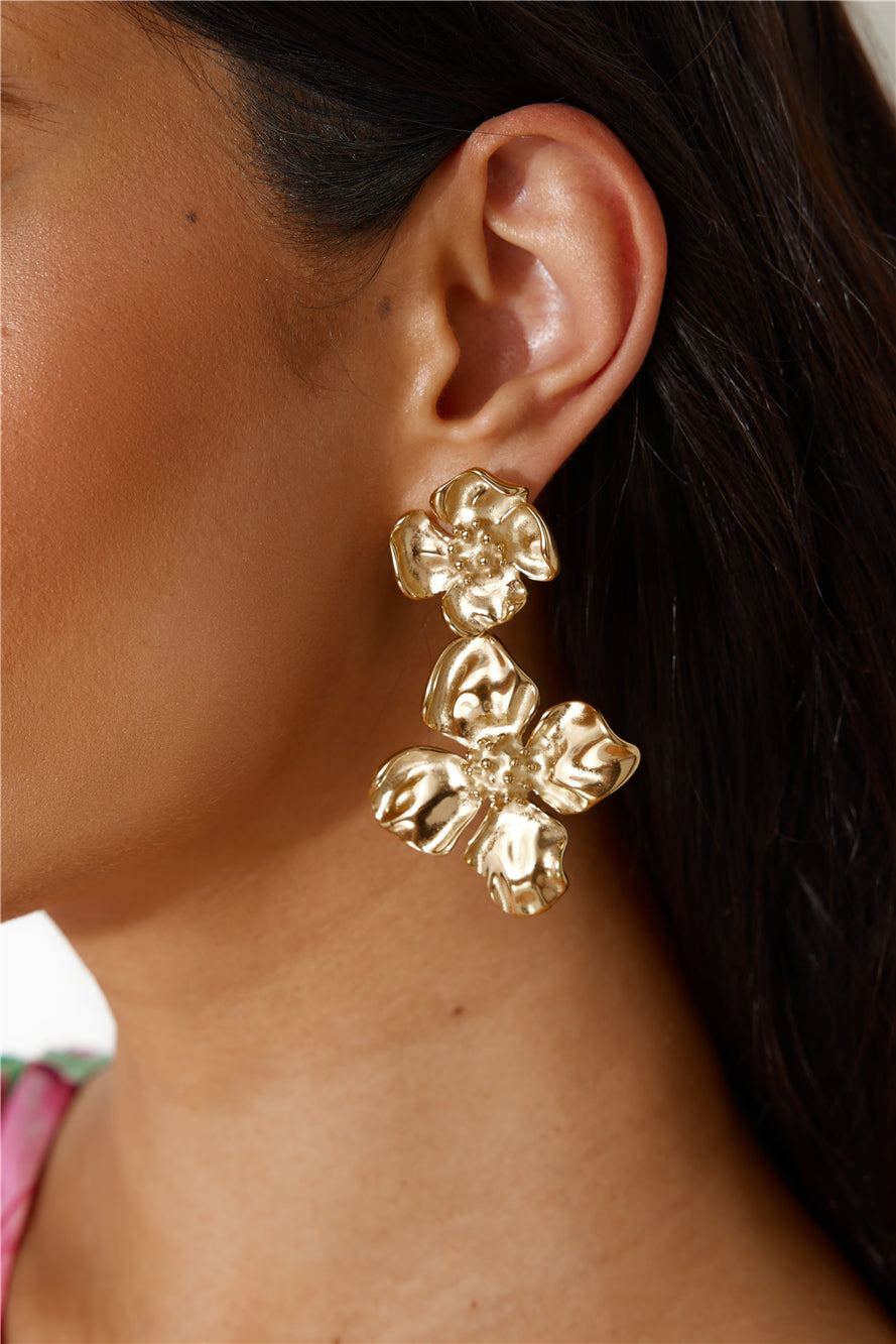 18k Gold Plated From The Forest Earrings Gold-CALLISTARI