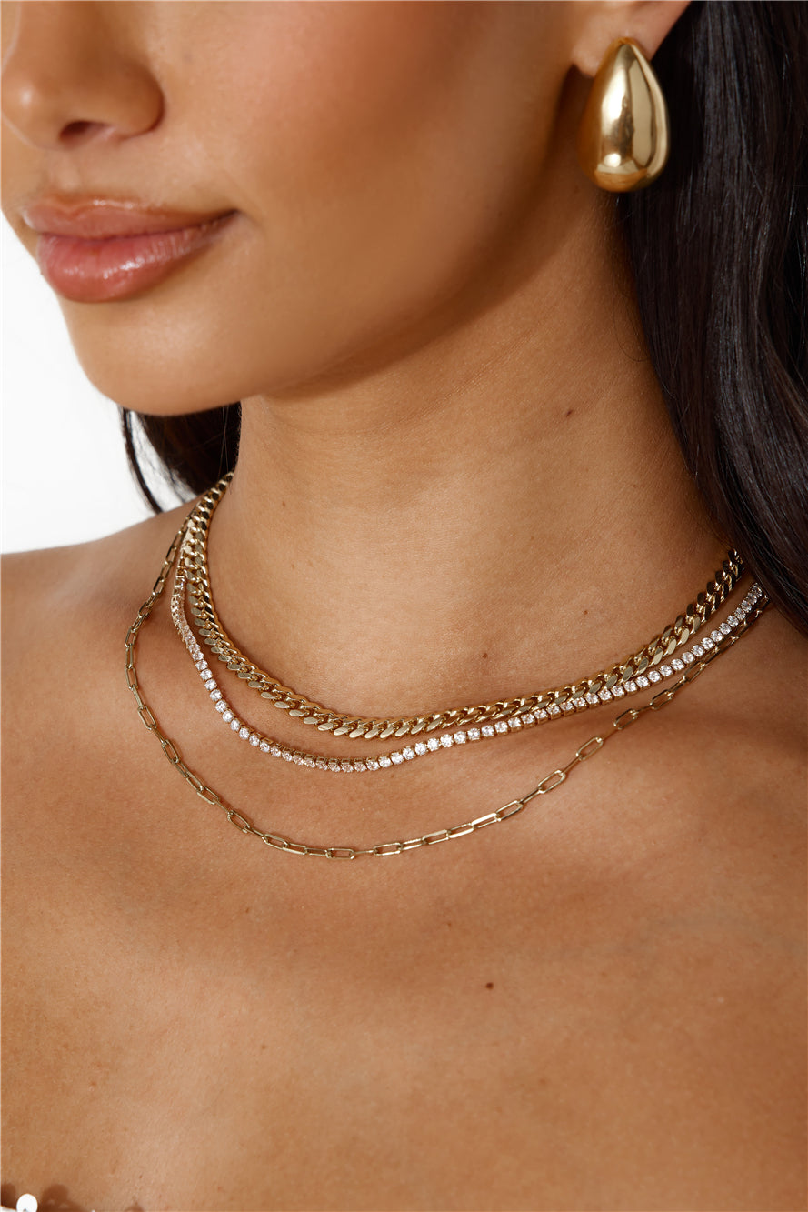 18k Gold Plated Fashion Chains Necklace Gold-CALLISTARI