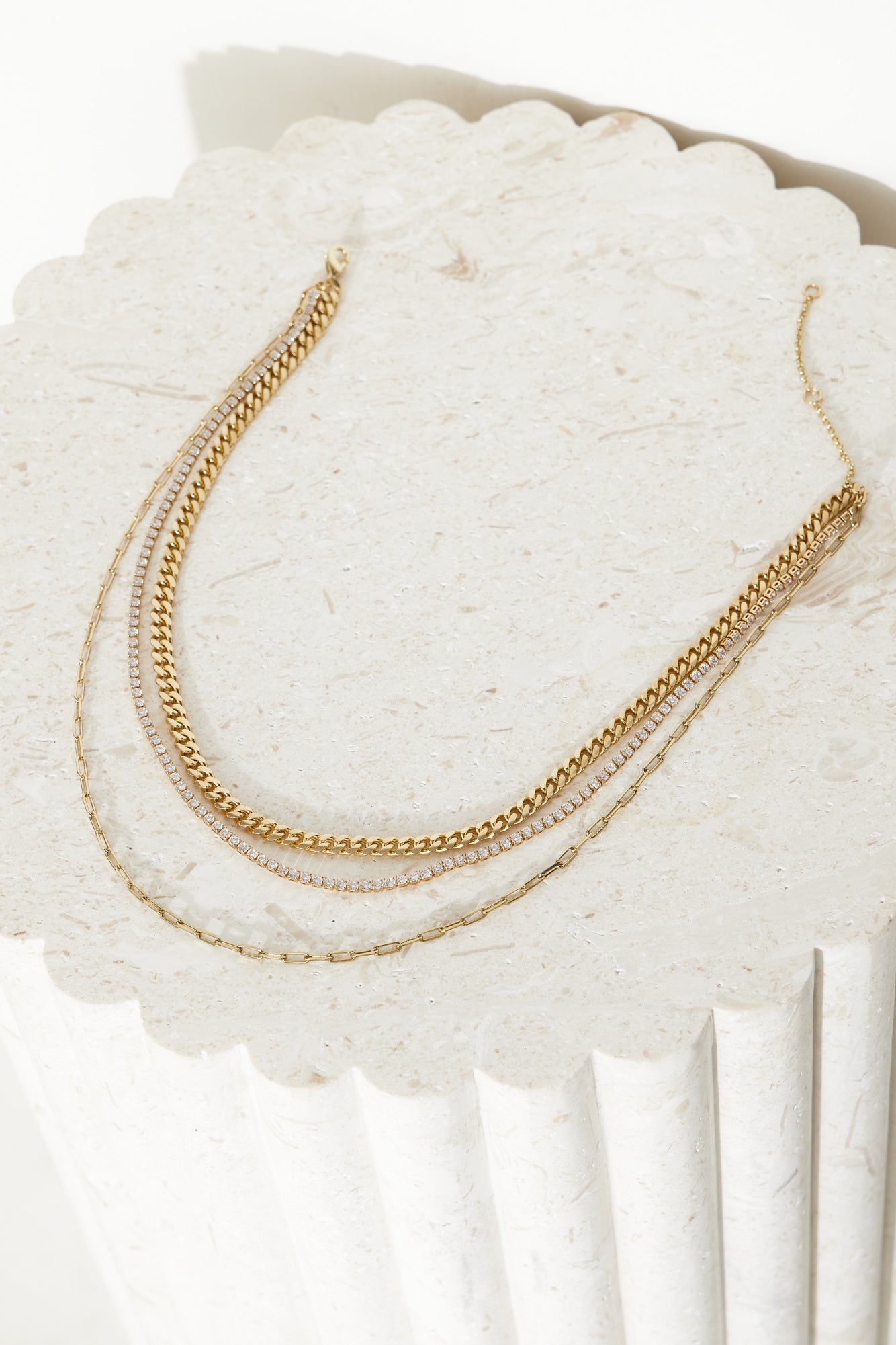 18k Gold Plated Fashion Chains Necklace Gold-CALLISTARI