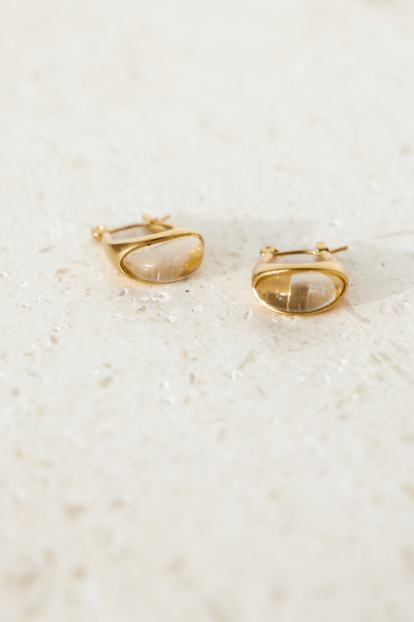 18k Gold Plated Frozen Icicle Hoop Earrings Gold-CALLISTARI