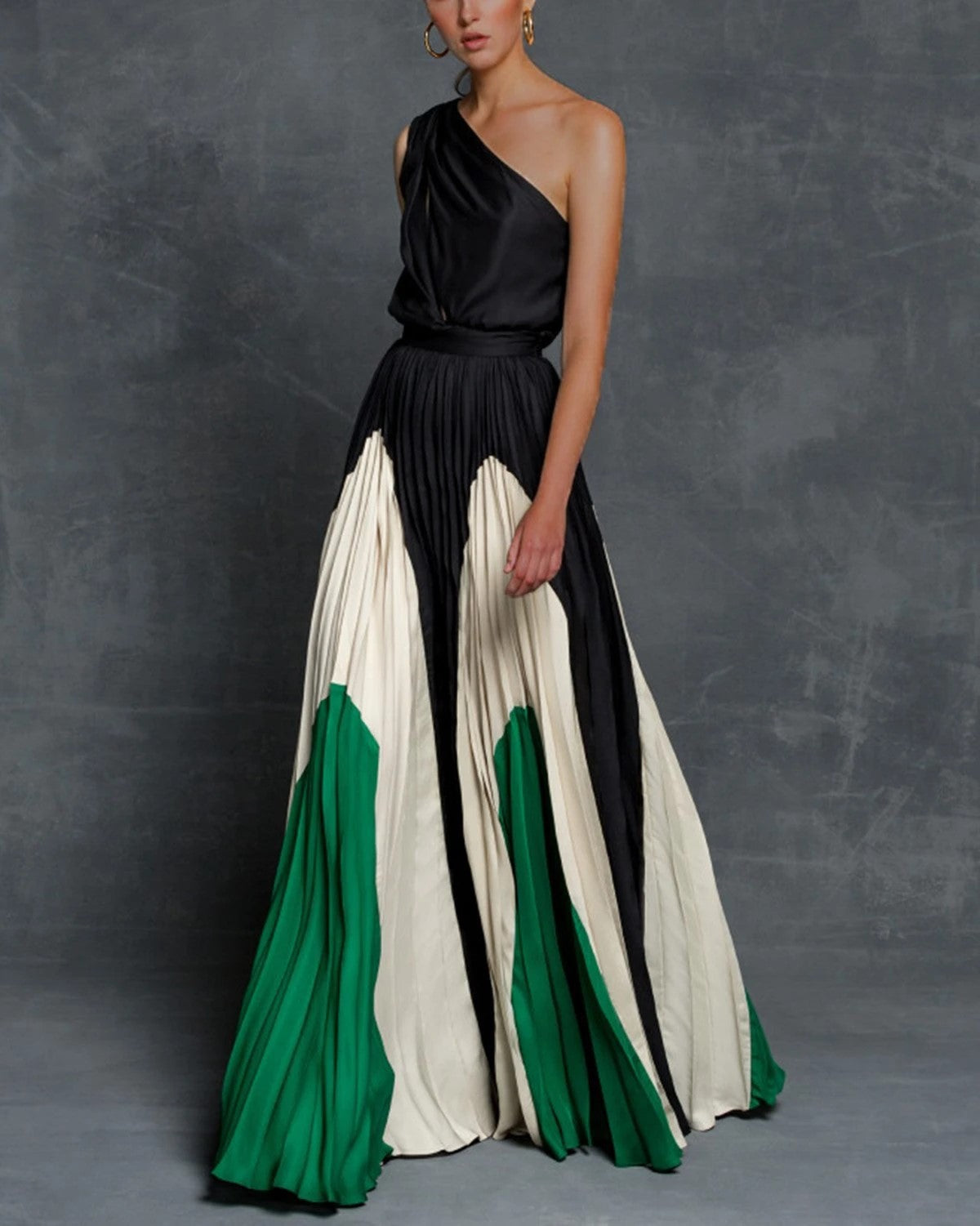 Bexley Asymmetric Cold Shoulder Maxi Dress-CALLISTARI